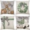 APROPHIC Weihnachten Kissenbezug 4-teiliges Set, Frohe Weihnachten Kissenbezug, Wohnkultur Leinen Dekokissen, Weihnachtsbaum, Schneeflocke, Rentier & LKW Muster für Weihnachtsdekoration, Grün