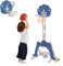 Basketball Hoop and Stand Set for Kids 4 in 1 Height Adjustable Can be Attached to The Door,Mini Play Equipment Outdoor/Indoor with Football and Golf Sets,Sports Toys/Gifts for Boys Girls,Blue
