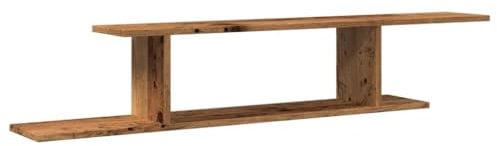 vidaXL Étagère TV Murale Vieux Bois 125x18x23 cm Bois d'ingénierie, étagère Murale, unité TV Murale, étagère TV Suspendue, unité TV