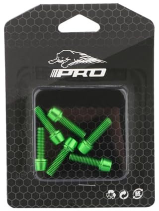 YYunying Fahrrad Vorbauschrauben 6PCS M5x18mm Vorbauschrauben Schrauben Edelstahl Fahrrad Vorbauschraube mit Unterlegscheibe für BMX MTB Rennräder,Grün
