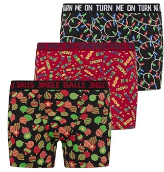 BadRhino 3 Pack & Red Christmas Boxers - Men's - Plus Size Curve
