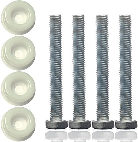 The Bed Village Yorkshire Headboard Fixings | 4 x Headboard Screws and Washers M8 x 50 | Secure and Durable Headboard Fixings for Headboards | Universal Fit Headboard Bolts | Steel Bed Bolts |