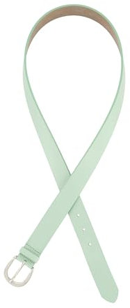 Ulla Popken Damen große Größen Übergrößen Plus Size Ledergürtel, echtes Leder, Länge bis 155 cm helles moosgrün 155 801998182-155