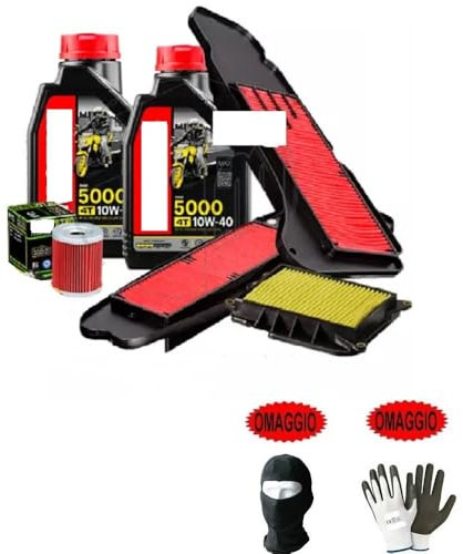 COMPATIBILE CON P IAGGIO BEVERLY 250 i.e. CAMBIO OLIO TAGLIANDO-MANUTENZIONE COMPLETO MOTORE SCOOTER LUBRIFICANTE M (OTUL) 5000 10W40 4T CON TECNOLOGIA HC-TECH+FILTRO OLIO+F.ARIA FAI DA TE