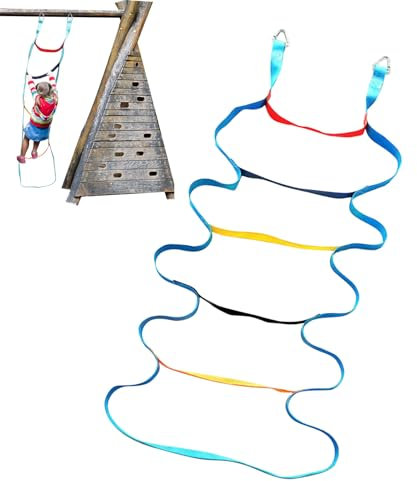 Strickleiter, Baumleiter | Bunte Gurtband-Strickleiter - Kletterleiter für Hindernisparcours, Seilbaumschaukel für -Hinterhof-Training gewährleistet einen sicheren Aufstieg für Kinder und Er