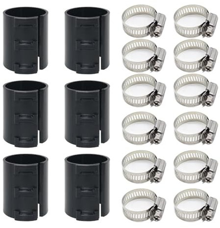 uikios Multipurpose 18pcs Office Chair Cylinder Fixing Set Portable Accessory for Sinking Chairs with Metal Hose Clamps