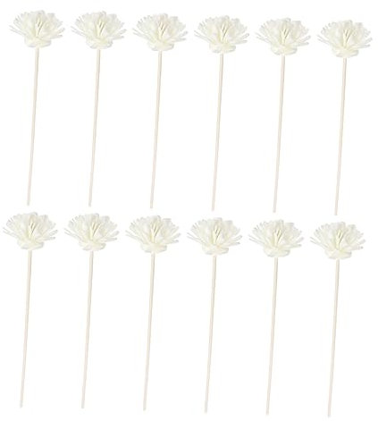 BESTOYARD Aromastäbchen Aus Rattan Für Aroma Diffusor Ersatzstäbchen Weiß 12 Stück Für Raumduft Und Aromatherapie