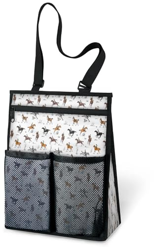 Duschtasche mit Pferdemotiv, tragbar, mit Pferdemuster, zum Aufhängen, Kulturbeutel, Organizer für Reisen, Fitnessstudio, Camping, Strand, Badezimmer, Schlafsaal