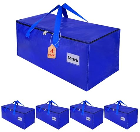 ZFWDSY 4 PCS Umzugstaschen Aufbewahrungstaschen,Umzugskartons Große | Faltbare moving boxes Packtaschen für Umzugsbedarf, Reisetasche moving bag