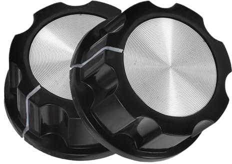 TOGEVAL Manopole di Controllo 2 Pezzi per Forno e Friggitrice ad Aria con Installazione Facile e Compatibilità Versatile Manopole di Ricambio in Plastico Nero