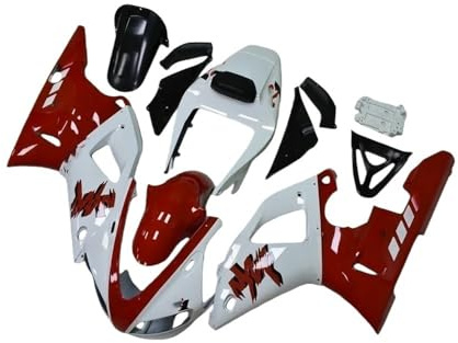 Seitenspoiler Tank Seitenteile Motorradverkleidung Für YZF1000 R1 1998 1999, Schwarz/Rot; Komplett-Bodykits Für YZFR1 Verkleidung Für, Unlackiert