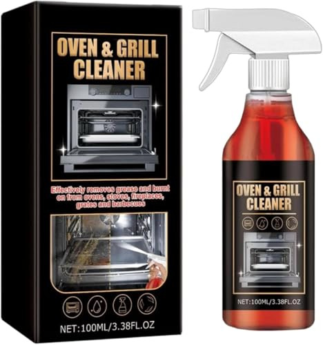 Oven and Grill Cleaning Spray, Oven Cleaner Heavy Duty Spray, Air Fryer Cleaner Heavy Duty, Stainless Steel Cleaner & Degreaser for Microwave, Air Fryer, Cookers, Hoods, Grills