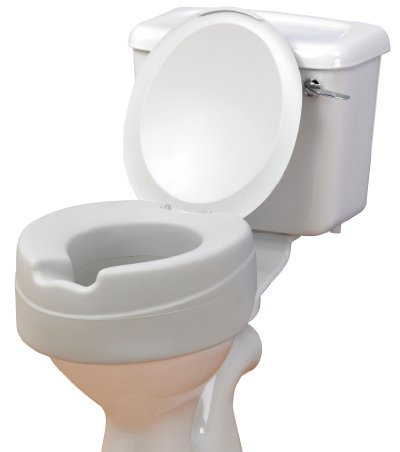 Homecraft Comfy Foam Raised Toilet Seat with Lid, Elevated Toilet Seat, Portable Assistance Seat for Disabled & Elderly