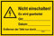 Warnschild aus Folie - Nicht einschalten! Es wird gearbeitet - 30 X 20 cm