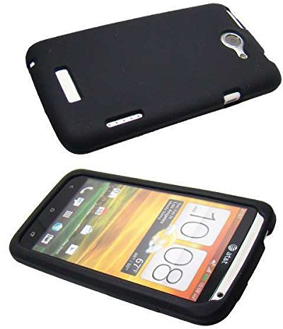caseroxx Schutzhülle für HTC One X in schwarz – Flexibles TPU-Case aus stoßfestem Gummi, passgenaue Handy-Tasche mit Kantenschutz & rutschfestem Grip