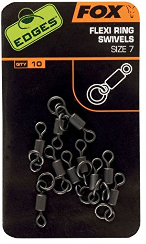 Fox Edges Flexi Ring Swivel Karpfenwirbel, Größe:7