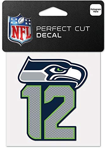 Wincraft NFL Seattle Seahawks 12. Man perfekten Schnitt Farbe Aufkleber, 10,2 x 10,2 cm Team Farbe