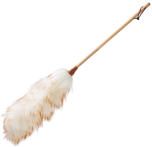 Redecker 469980 Lamm-Fell-Staubwedel, Ca.65cm, Holzstiel
