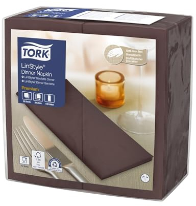Tork Linstyle Dinnerservietten, Kakaobraun, 50 Stück