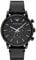Emporio Armani Watch For Men, Chronograph Movement and 46mm Case Size with Stainless steel, Leather or Silicone strap Schwarz , 46MM
