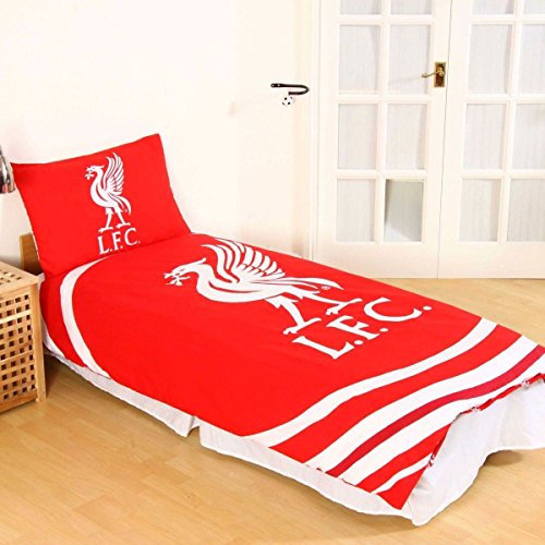 Kinder Liverpool F.C. Fußball-Club wendbares Einzelbett-Bettwäscheset, Bettbezug Liverpool FC Print 135 cm x 200 cm