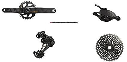 SRAM XX1 Eagle GXP Boost 170 Schwarz/Gold 32T Kettenblatt 10-50T Schwarze Kassette