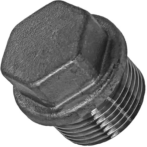 MegaHaustechnik Verschluss Schraube aus V4A Edelstahl 1/2 Zoll AG DN15 Außengewinde Außendurchmesser 21mm Gewinde Fitting Trinkwasser geeignet Rohr Verschraubung End Stück Abschluss Stopfen