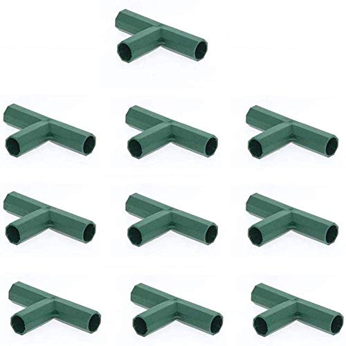 10 Stück Steckverbinder Rohrverbinder Verbindungsstücke, PVC Eckverbinder, für Gewächshäuser Rahmen Regale (3 Wege Niveau - 16mm)