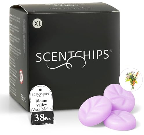 Scentchips® Bloom Valley XL Duftwachse – 38 Stück – Hochwertige Wax Melts für Duftlampe & Raumduft – Langanhaltender Frischeduft für Zuhause