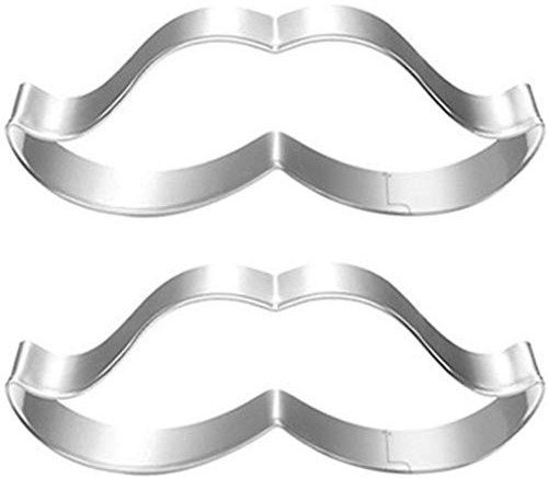 2pcs Reizender Edelstahl-kuchen-form-bügelmaschine Bart-schnurrbart-geformte Plätzchen-cutt Manuelle Ausstecher Küche Kochen Backen-werkzeuge Konditorei Küchenhelfer