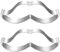 2pcs Belle Gâteau En Acier Inoxydable Moule De Pressage Machine Beard Mustache Shaped Cookie Cutt Manuel Cookie Cutter Cuisine Cuisson Outils De Cuisson Pâtisserie Cuisine Gadgets