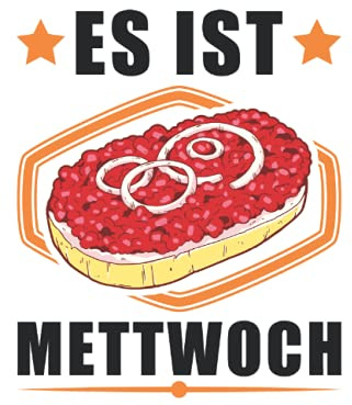 Mettbrötchen Notizbuch: Es ist Mettwoch Mettbrötchen Mett Mettigel / 6x9 Zoll / 120 karierte Seiten Seiten