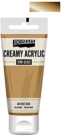 Zita´s Creative Creamy Acrylic 200 ml - Pintura acrílica, color dorado envejecido, pintura para metal