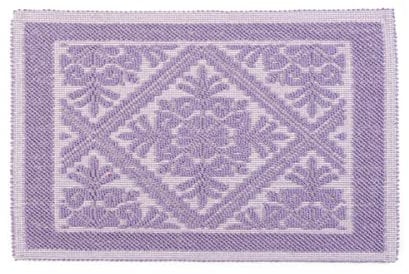 HomeLife Tappeto Bagno in Cotone Lilla 55X140 cm Made in Italy | Tappetino Bagno Assorbente in Rilievo con Fondo Antiscivolo |Tappeto Doccia Lavabile in Lavatrice | Tappetini Scendidoccia Sardo