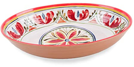 Purely Home Mediterranean - Outdoor/Camping/Picnic - Melamine/Plastic Oval Serving Bowl