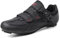 Prodkfe Fahrradschuhe Herren Damen Rennradschuhe MTB Mountainbike Schuhe Radschuhe Kompatibel mit Peloton Bike SPD SPD-SL&Look Delta Cleats für Rennrad Schuhe Männer Schwarz Rot EU46