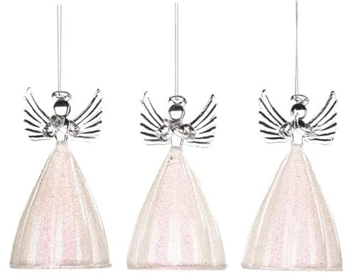 Goodwill Christbaumkugel Engel Glas Weiß 12 cm Vorteilangebot Ass Pro 3 Stück