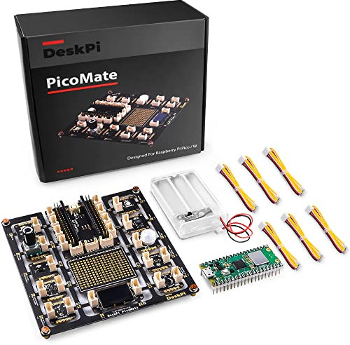 GeeekPi Raspberry Pi Pico W Board with DeskPi PicoMate Expansion Board for Pico W