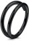 VFUN 16G 6MM 316L Edelstahl Septum Piercing Hinged Clicker Ring Conch Piercing Ring Segmentring Daith Helix Piercing Nasenpiercing Schmuck Tragus Piercing Ohrring Schwarz