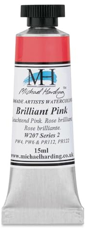 Michael Harding Professional Watercolors - 15ml Tubes (Brilliant Pink)