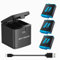 REYGEAK Hero 11 Rechargeable Battery for GoPro Hero 11 Hero 10/9, Triple Charger and Battery Storage Box with 3 Channel Charger (Charger+3 x Battery)