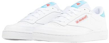 Reebok Herren Club C 85 Sneaker, FTWWHT/KINBLU/DYNRED, 38.5 EU