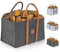 OAKAGE® Einkaufstasche Faltbar Filztasche Shopper Holzkorb für Kaminholz Groß Kaminholzkorb Filzkorb Feuerholzkorb Brennholzkorb Kaminkorb Kaminholztasche | Korb Dunkelgrau