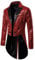 iEFiEL Herren Glitzer Frack Jacke Pailletten Sakko Smoking Mantel Blazer Freizeit 70er Disco Kostüm Anzugjacke Mottoparty Kostüm Rot S