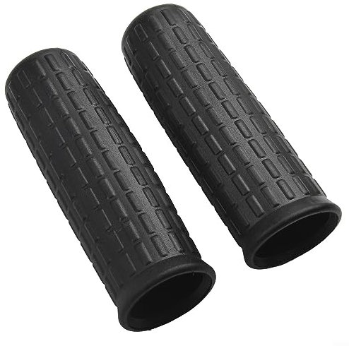 Rubber Handle Cover, 2Pcs Wheelbarrow Antiskid Rubber Handles, Universal Accessories Handles Round Tubes Replacement for Yard Cart Black(122 x 32mm)