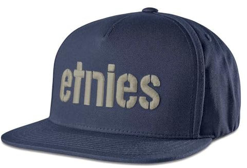 Etnies Corpback Flat Peak Cap in Marineblau/Hellbraun, Marineblau/Tan, Einheitsgröße