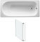 Jacob Delafon Baignoire Droite Soissons en Fonte + Pare Bain 170 X 70