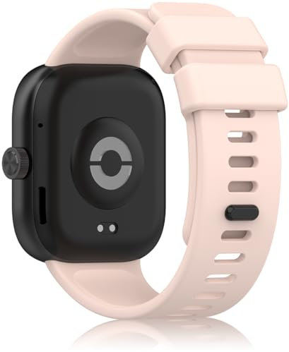 Pheant Bracelet Compatible avec Xiaomi Redmi Watch 4 Bracelets en Silicone de Remplacement pour Femme Homme, Rose