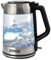 Wasserkocher 1,7L (2200W) Edelstahl, LED-Beleuchtung, Kalkfilter, OneTouch-Verschluss, Kabelaufwicklung, Glas, 100% BPA FREI (SN0617L-12)