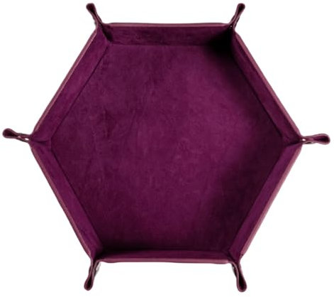 Tragbares faltbares Würfeltablett Würfelhalter Aufbewahrungsbox Sechseck-Würfel Rolling Dice Folding Tray Spiel Tisch Spiel Würfel Halter Aufbewahrungsbox